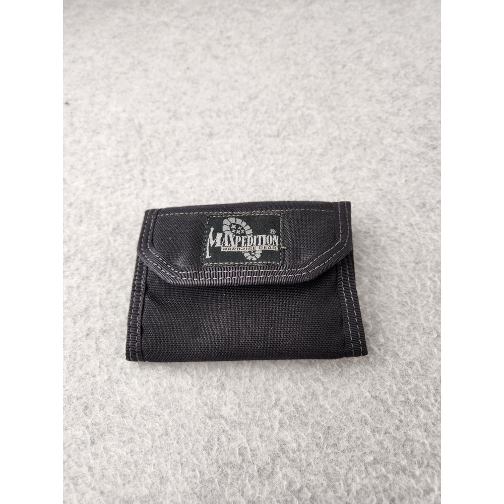 Maxpedition C.M.C. Wallet 0253B Black Hook Loop Tough Nylon Dollar Bills Holder